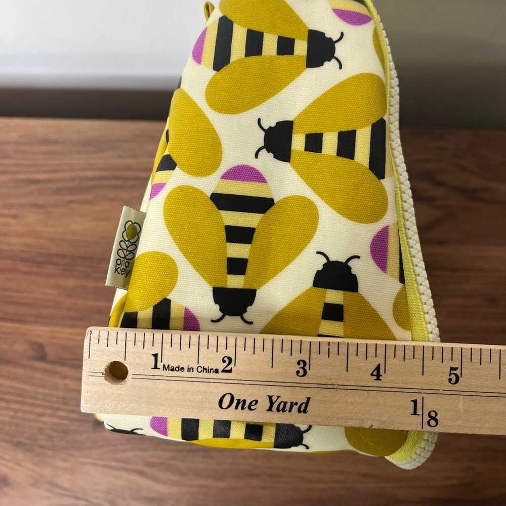 Yellow Bee Print Cosmetic Pouch - Picture 7 of 14